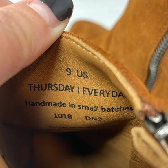 Thursday Boot Co. Paloma Suede Boots in Spice 9 S42